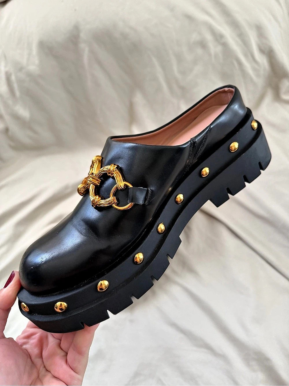 Circus by Sam Edelman Black Buckle Platform Mules Like New - Picture 3 of 4